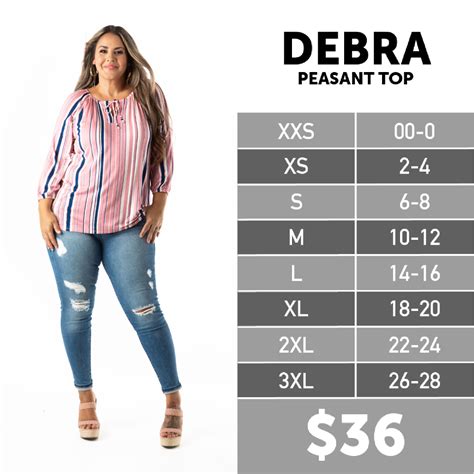 Lularoe Debra Peasant Top Size Chart Lularoe Styling Lularoe Styles