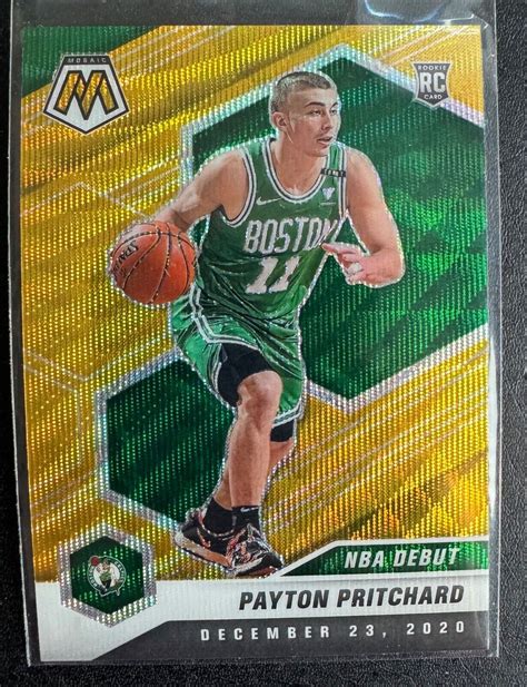 Payton Pritchard Panini Mosaic Gold Wave Prizm Rc Ebay