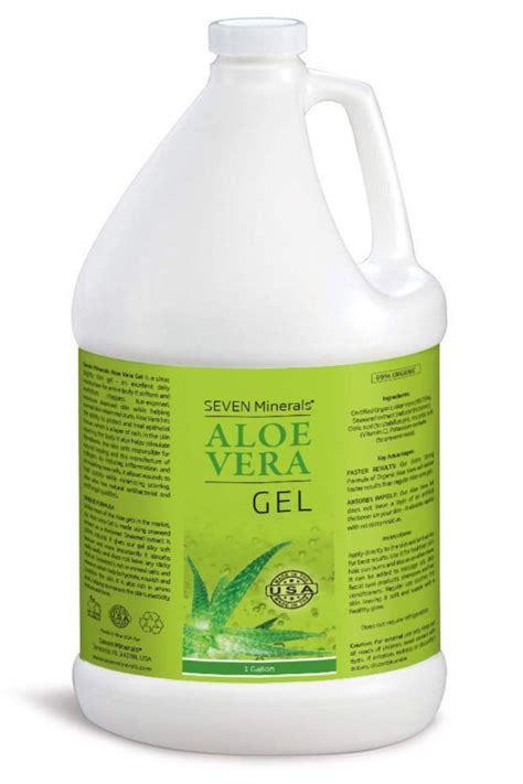 Seven Minerals Organic Aloe Vera Gel In 2024 Organic Aloe Vera Gel