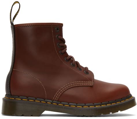 Dr Martens Bottes 1460 Bourgogne En Cuir SSENSE France