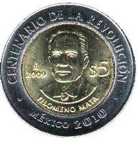 5 Pesos Filomeno Mata Mexique Numista