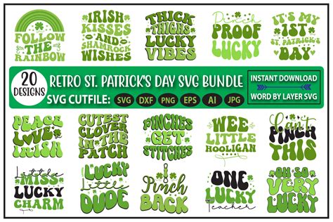 Retro St Patricks Day Svg Bundle Graphic By Retro Gallery · Creative Fabrica