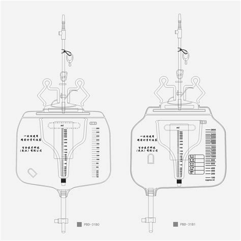 ICU Disposable Foley Urine Collection Bag With Measured Volume Meter