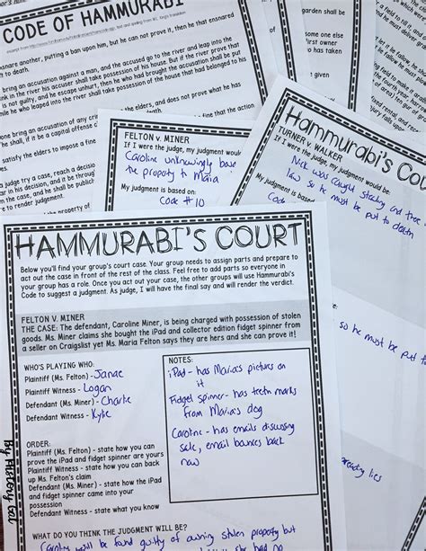 Code Of Hammurabi Worksheet Answers