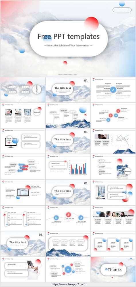 Snow mountain background business PowerPoint Templates in 2024 ...