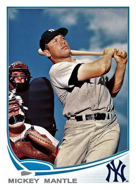 Pin By Brock Brock On Mickey Mantle Custom Cards New York Yankees