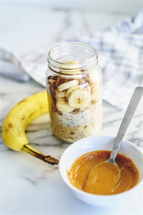 Banana Peanut Butter Overnight Oats Chelsea Dishes