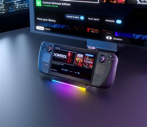 porodo gaming steam deck multi port hub high speed wlan  hdmi output