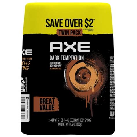 Men S Axe Body Spray Deodorant Dark Temptation Count Oz Frys