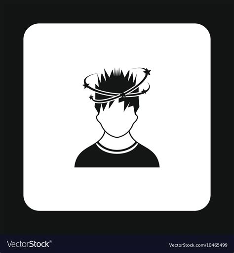 Man With Dizziness Icon Simple Style Royalty Free Vector