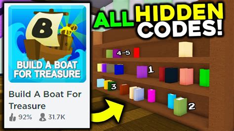 Secret Bookshelf Code Tutorial Build A Boat For Treasure Roblox