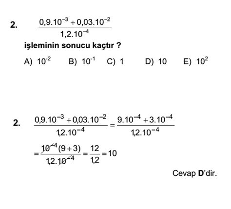 Üslü İfadeler Sınavlarda Çıkmış Çözümlü Sorular 3 →