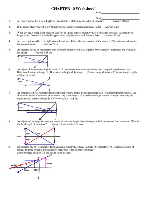 Mirrors Worksheet Worksheets Library