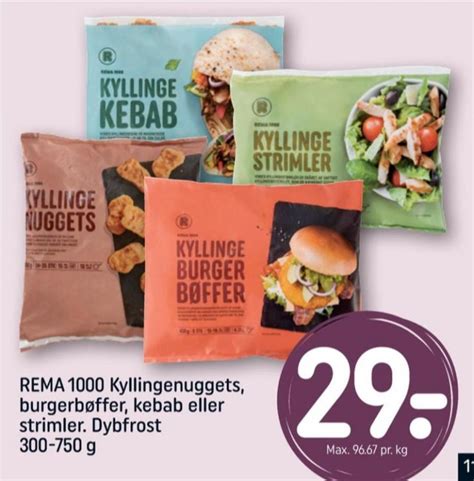 Rema 1000 Kyllingeburger Rema 1000 Maj 2023 Alle Tilbudsavis