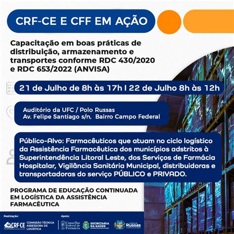 CRF CE e CFF promovem capacitação do PROGRAMA DE EDUCAÇÃO CONTINUADA EM