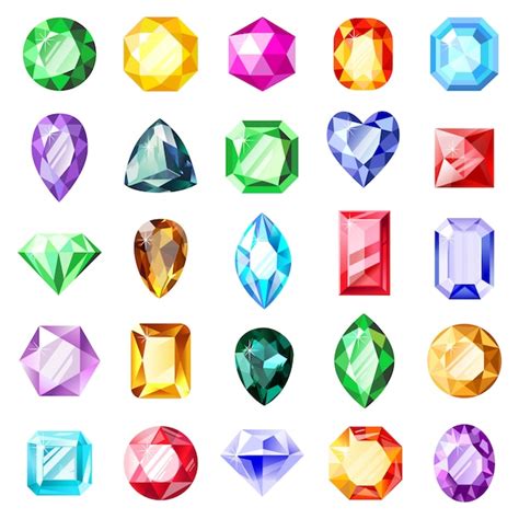 Premium Vector Jewel Gemstones Jewelry Crystal Gems Diamond Jewel