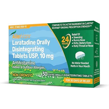 Amazon AllerVarx Loratadine Tableta Desintegradora Oral 10 Mg