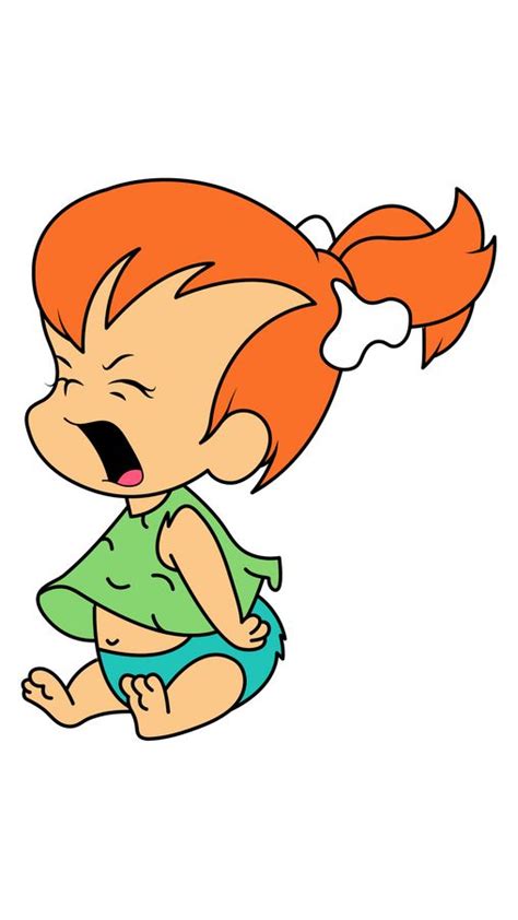 The Flintstones Pebbles Flintstone Sticker | Pebbles flintstone ...