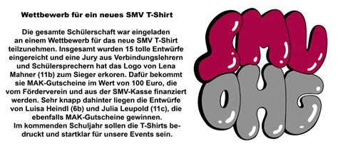 Wettbewerb SMV Shirt Otto Hahn Gymnasium Marktredwitz