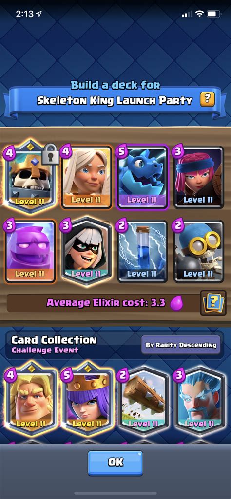 Godly Skeleton King Deck Put Elixir Golem Behind The King Tower Then Skeleton King Then