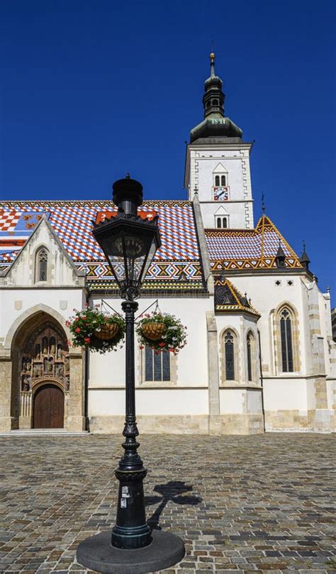 St. Mark`s Church, Zagreb stock photo. Image of croatia - 160228794