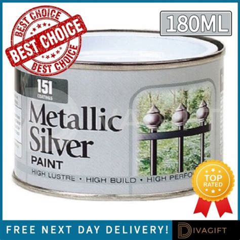 SILVER METALLIC VARNISH PAINT 180ML TIN MATT GLOSS ENAMEL PRIMER