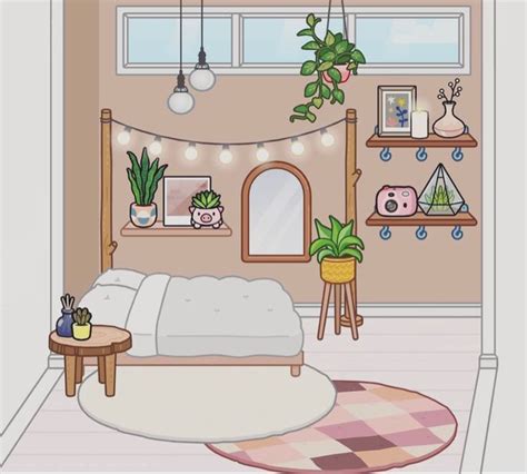 Nude Aesthetic Bedroom In Toca Life World Cose Per La Scuola Adesivi