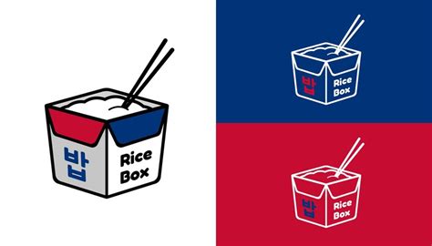 Premium Vector Minimalist Korean Rice Box Logo