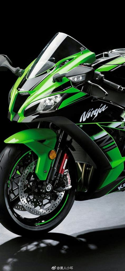 Green and Black Kawasaki Ninja Motorcycle