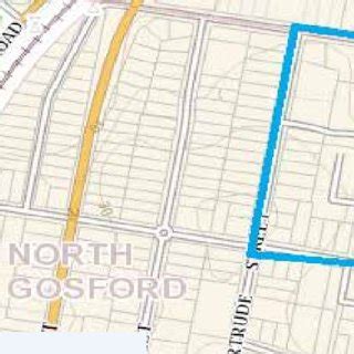 Map of North Gosford. Study area marked Source: SIX Maps, NSW Land and ...