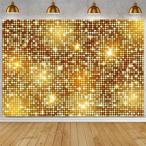 Amazon Ayayiya Fabric Gold Flash Square Wall Backdrop Golden