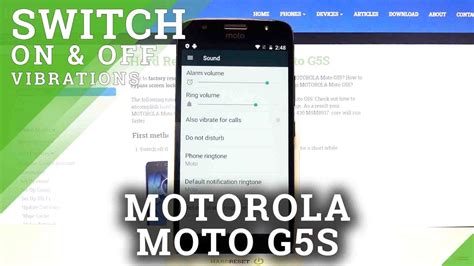 How To Change Vibration Settings In Motorola Moto G5S Disable Enable