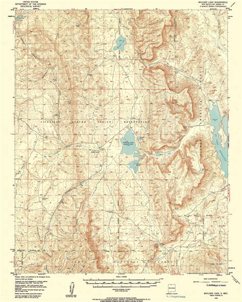 Collection C 007 Usgs Topographic Map Of Boulder Lake Nm At The