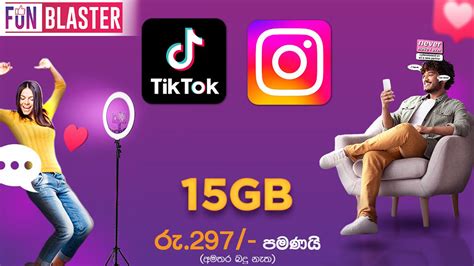 Dialog Fun Blaster TikTok Instagram 297 Package - Sri Lanka Telecoms