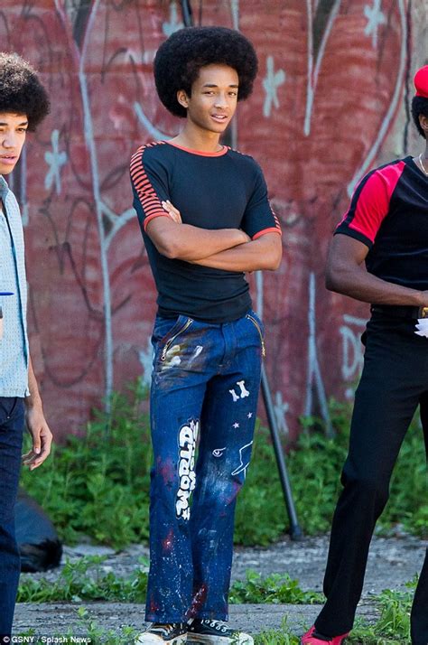 Jaden Smith, Shameik Moore on the set of 'The Get Down' in Brooklyn 7/ ...