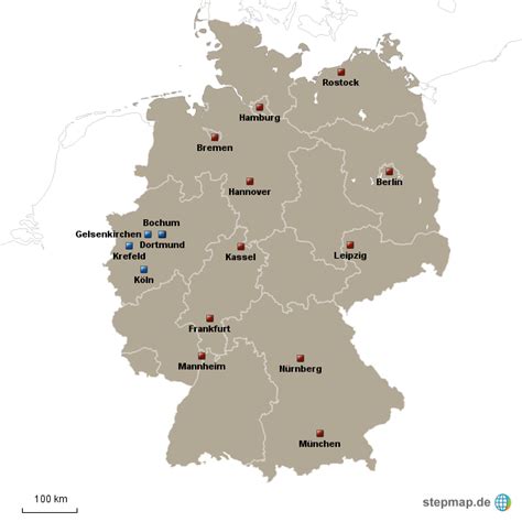 Stepmap Standorte Landkarte Für Deutschland