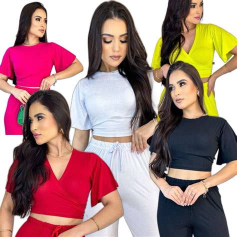 Cropped Feminino Multiformas 3 em 1 Manga de Amarrar Confortável