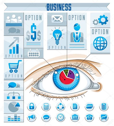 Infographics Template With Human Eye Stock Vector Image By Ostapius