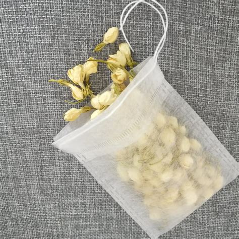 7 9cm Biodegradable Corn Fiber Drawstring Empty Tea Bag China Drawstring Empty Tea Bag And