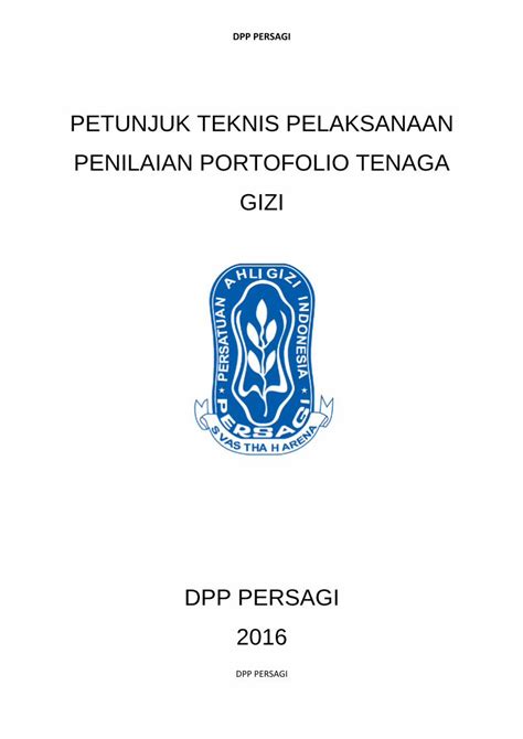 PDF PETUNJUK TEKNIS PELAKSANAAN PENILAIAN Persagisulsel Org Wp