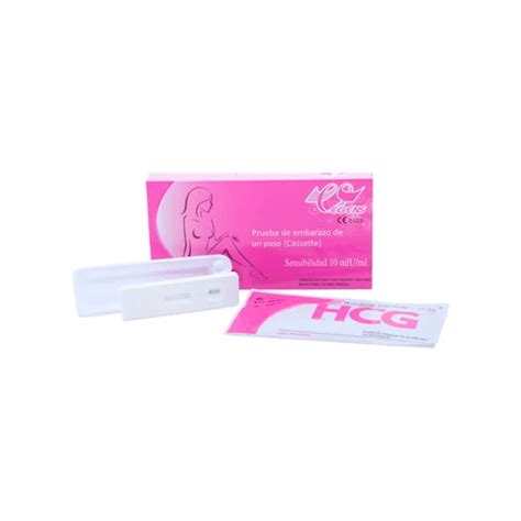 Prueba De Embarazo De Un Paso Hcg Cassette Egens 10miu Ml Otc X Und