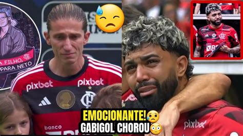 Gabigol Chora Muito Homenagens A Filipe Lu S E Rodrigo Caio Youtube