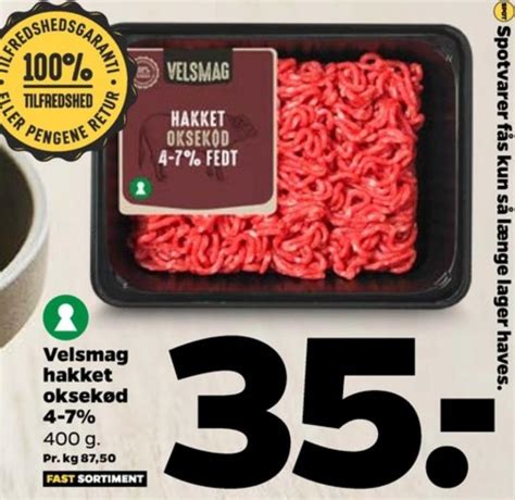 Velsmag Hakket oksekød Netto januar 2023 Alle Tilbudsavis