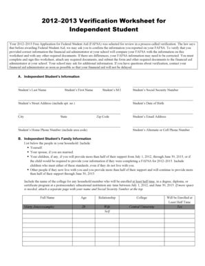 Fillable Online Midsouthcc Independent Verification Worksheet