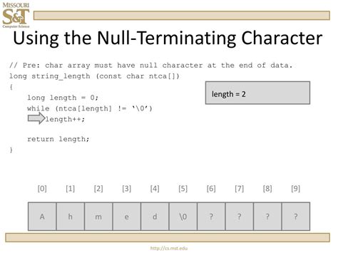 PPT Null Terminated Character Arrays PowerPoint Presentation Free