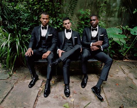 Wedding Planning Blog Groomsmen Attire Black Black Tux Wedding