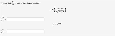 Solved Find Dydx For Each Of The Following Chegg