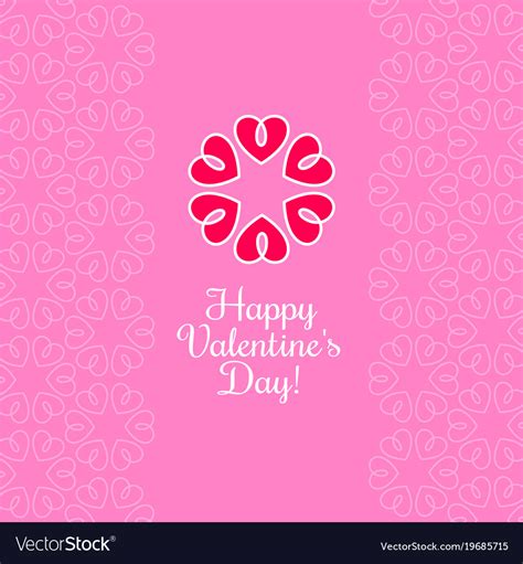 14 February Valentines Day Card Or Poster Vector Image