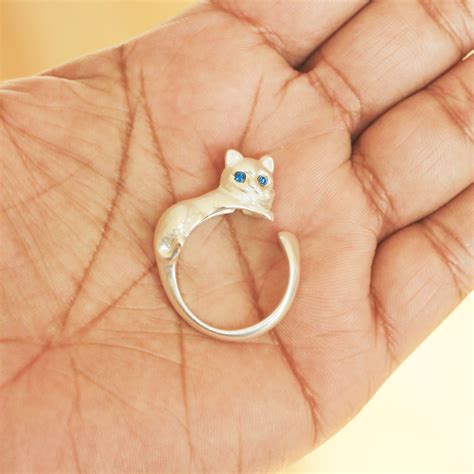 Cute Cat Ring Pet Ring Cat Mama Cat Jewelry Adjustable Etsy