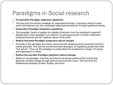 Research paradigm: Critical Realism in Burrell and Morgan quadrants